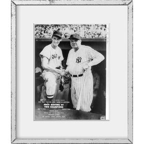 INFINITE PHOTOGRAPHS Historic Photos 1943 Ted Williams and Babe Ruth Shaking Hands in Dugout of Fenway Park, July g8