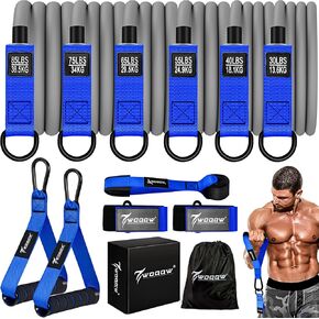 Resistance Bands, 350lbs Heavy Exercise Bands with Handles, Workout Bands Set for Working Out Men, Fitness Weight Bands for Strength Training, Stretching, Slim, Physiotherapy-Home Equipment