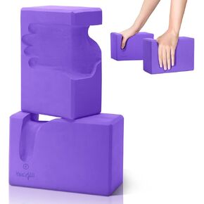 Yes4All Yoga Blocks 2 Pack Wrist Support, Comfort, and Grip Strength, Support for Balance Fitness and Exercise, EVA Foam Blocks Pilates Yoga Brick Yoga Accessories