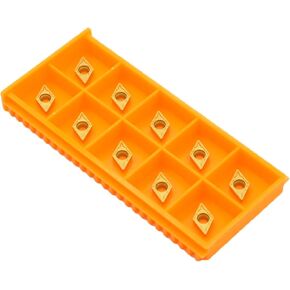 DCMT32.51 Dcmt11T304 Carbide Inserts Black CVD Coated for Semi-Finish Turning Steel Lathe Tool, 10 PCS