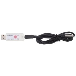 USB Computer Thermometer, Waterproof PC Thermometer Sensor Data Logger Recorder with Temperature Hyperbola Display and Alarm Function for Windows