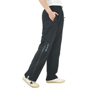 Women's Rain Pants, Hiking Pants, Lightweight Waterproof Breathable Elastic Waist Rain Over Pant for Cycling Running