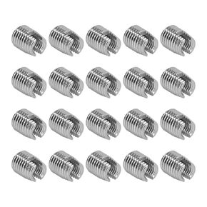 20 Pcs Self Tapping Insert Stainless Steel Slotted Wire Thread Repair Insert with M5x0.8 Female M8x1.0 Male Thread, 12mm Minimum Drilling Depth Quick Thread Insert