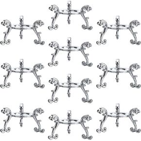 ZEERSHEE 10Pcs Silver Crystal Ball Base Display Stand,Egg Display Stand,Sphere Display Holder Desktop Ornament for Displaying Crystal Glass and Natural Stone for 40mm-80mm Sphere