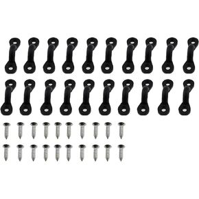 10PCS Kayak Pad Eye Kit Boat Deck Rigging Kit Nylon Cable Deck Ring Kayak Bracket with 20 Screws Suitable for Kayaks and Boat
