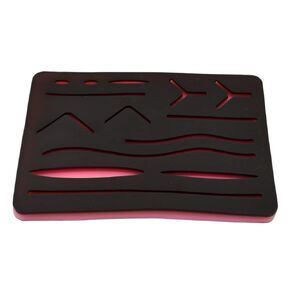 Skin Practice Pads 3 Layer with 14 Wound 5x7" Skin Practice Kit Durable Silicon Skin Pad to be Used by Students for Training and Practice of Medical Veterinarian Students and Nurses DS-1357