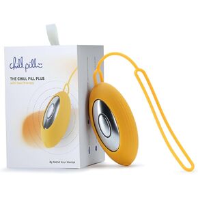 The Chill Pill® Plus Sleep Aid Device with Heat & Pulsing - Stainless Steel Targeted Pressure Point Therapy for Stress Relief, Deeper Sleep & Relaxation