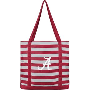 FOCO Alabama Crimson Tide NCAA Team Stripe Canvas Tote Bag