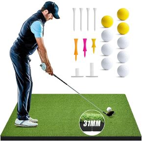 Golf Mat, ADDplus 5x4ft 31MM Thickened Golf Practice Mats, Home Golf Training Mats Improve Golf Lover Batting and Swing Skill, Golf Hitting Mat for Backyard, Garage Indoor Outdoor Training