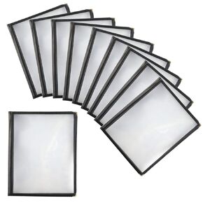 Set of 10 Restaurant Recipe Menu Covers 4 Page 8 View Insert Book Fold Menu Covers with Protective Corners, Size 8.5" x 11"