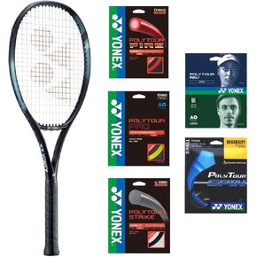 Yonex EZONE 100 Aqua Night Black Tennis Racquet (7th Gen) - Strung with Your Choice of 125-Gauge String