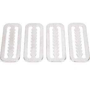 4pcs Weight Belt Retainer Stainless Steel Serrated Slide Keeper Diving Webbing Buckle Clamp Stopper