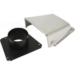 Boat Vent Cover Boat Cowl Vent 304 Stainless Steel Nylon Waterproof Vent Cover Marine Vent Cover with Nylon Base Waterproof Marine Intake Exhaust Cowl Ventilator for Boats Yachts Accessory