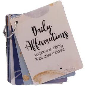 Daily Affirmation Cards - 30 Empowering Quotes, Motivational Plastic for Women and Men, Encouragement Deck Positive Thinking, Mindfulness, Anxiety & Stress Relief Meditation, Relaxation