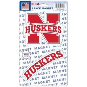 WinCraft NCAA University Nebraska Cornhuskers 9" x 5" Die-Cut Magnet Set