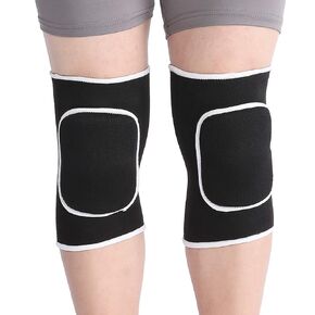 2pcs Protective Knee Pads Non-Slip Knee Brace Sports Patella Support Belt Volleyball Soccer Basketball Knee Pad Fitness Knee Protector for Women Men(black)