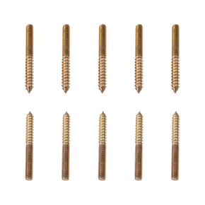 MroMax 30Pack M4 x 25mm Hanger Bolts, 1" (25mm) Double Headed Bolts，4mm (0.16") Wood Dowel Screw Self-Tapping Screw Hanger Bolts for Wood Joint Furniture Legs