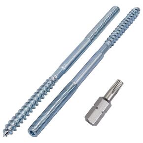 Generic (Pack of 4) Hanger Bolts 5/16"" x 7-7/8"" (M8 x 200 mm), Double Ended Threaded Screws