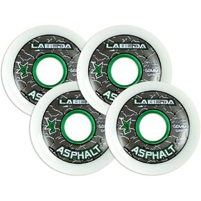Labeda Asphalt Outdoor Inline Roller Hockey Wheels 68mm White 83A Outdoor 4-Pack