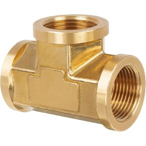 تركيب أنابيب نحاسية، تي شيرت، 3/4 بوصة × 3/4 بوصة × 3/4 بوصة NPT أنثى 3 اتجاهات T-موصل للغاز والهواء والزيت والبروبان (عبوة واحدة) in Kuwait