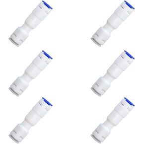 1/4" Push to Connect One Way Check Valve for RO(Reverse Osmosis) Water Filter,NSF Certified Plastic Quick Connect RO Fittings (6 pcs)