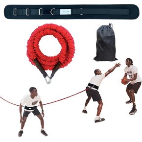 Zone Defense Resistance Band Belt Set,Basketball Training Equipment Men-to-Men Defense Training Improve Collaborative Defense Speed,Running Resistance Bands for Speed,Resistance Training Equipment