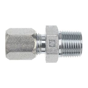 Brennan Industries C2404-05-04-SS Stainless Steel Straight Adapter Flareless Bite Type Fitting, 5/16" Bite Type Tube x 1/4"-18 Male NPTF