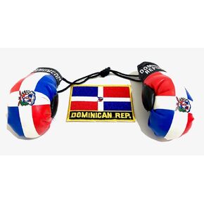 Dominican Republic Cars Flags Boxing Gloves Dominican Flag for car Patches Accessories & DR Flags Patch Combo Iron on Clothing Patch