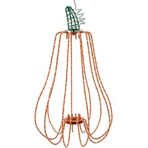Mud Pie Tall Lit Wire Pumpkin Table SITTERS, Light/Pastel Orange