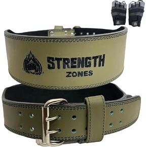 Leather Weightlifting Belt for Men & Women – Adjustable 4 Inch Wide Genuine Leather Weight Lifting Belt for Squats, Powerlifting, Back Support For Deadlifts, Strength Training