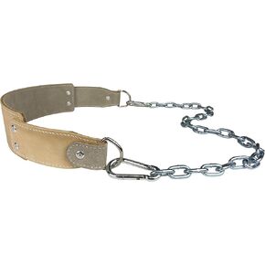 Heavy-Duty Leather Dip Belt with Steel Chain - Ultimate Accessory for Weighted Pullups, Dips, and Progressive Overload