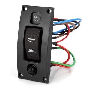 Rocker Pump Switch, ON off ON Deluxe LED Rocker Bilge Pump Switch Panel & Circuit Breaker