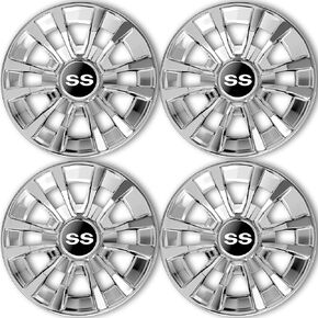 Golf Cart SS Wheel Covers Hub Caps, Golf Cart 8 Inch Snap-on Wheels for Club Car, EZGO, Yamaha, Set of 4
