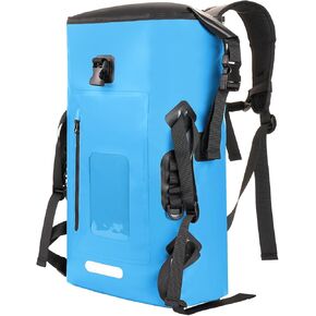 حقيبة ظهر مقاومة للماء من جومو سيلي للرجال، حقائب جافة في الهواء الطلق، حقيبة جافة مقاومة للماء 30 لتر، إغلاق علوي قابل للطي، حقيبة ظهر للسفر والمشي لمسافات طويلة للتجديف بالكاياك والتخييم والشاطئ باللون الأزرق in Kuwait