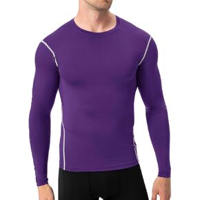 1/3 Pack Men's Athletic Compression Shirts Long Sleeve Cool Dry Workout Running Tops Baselayer Undershirts