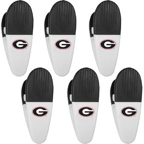 Siskiyou Sports NCAA Georgia Bulldogs Chip Clip Magnets, 6pk White, One Size