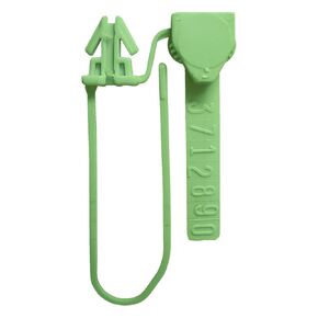 ELC Anchor Seals AFN 011N13PL1PPGR Anchor Seal AFN w/ 5.5" Plastic Sealing Thread, High-Relief Molded Numbers, in Polypropylene, Green Color, 4" Length,0.25" Thick (Pack of 250)