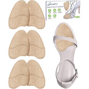 3 Pairs Ball of Foot Cushions for Heel, High Heel Comfort Pads, Metatarsal Pads, Shoes Inserts for Women Heel to Stop Feet from Sliding Forward and Shock Absorb