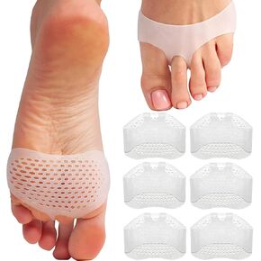 وسائد مشط القدم - وسائد مشط القدم للنساء والرجال - وسادات هلامية ناعمة للقدم مشط القدم ومقدمة القدم وتخفيف آلام القدم - وسادة مصححة لأورام القدم، ناعمة ومسامية - 6 قطع in Kuwait