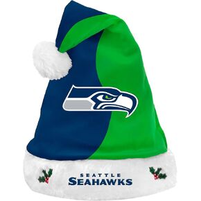 FOCO NFL Seattle Seahawks 2017 Basic Plush Holiday Christmas Santa Hat