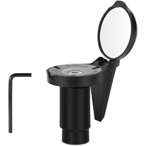 Bicycle Rearview Mirror Adjustable Bicycle Handlebar Mirror Bicycle Mirrors For Handlebars Cycling Accessory Bicycle Handlebar Plug Rearview Mirror Bike Rearview Mirror Cycling Accessory, Black