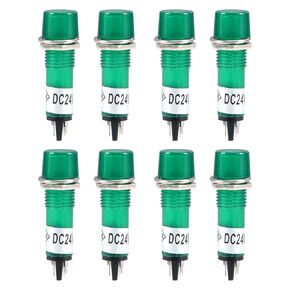 uxcell Signal Indicator Dash Light DC 12V,LED Bulbs XD7-1 Red, 7mm 9/32" Panel Mount 8Pcs