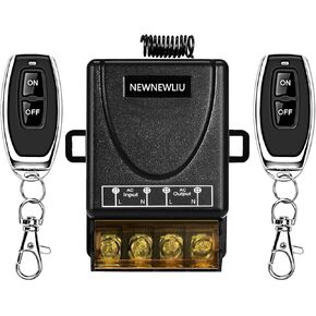 12 Volt Remote Switch Wireless,DC12V/24V/48V/72V/30A Relay,Remote Control Switch,RF Remote Control with 328FT Long Range for All Kinds DC Motors,Fans lamp, Roller Lind Door.