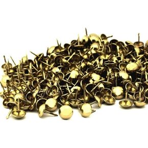 C.S. Osborne 1000 Pcs 1/4" Brass Plated Nails #6920-BP Gold Decorative Tacks