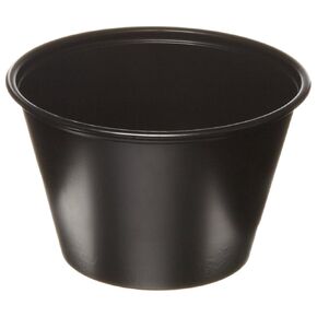 Dart P400BLK 4 oz Black PS Portion Container (Case of 2500)