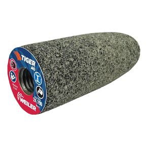 Weiler 68307 TIGER AO TYPE 16 Round Tip Portable Grinding Cone, A24-R, 1 1/2" X 3" X 5/8-11, (Pack of 12)