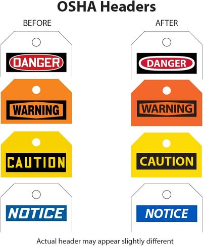 علامات قفل Accuform، حزمة من 5، خطر لا تعمل قسم الإنتاج، علامات متوافقة مع OSHA مصنوعة في الولايات المتحدة، بطاقات PF مغلفة مقاومة للطقس والمواد الكيميائية، 5.75 بوصة × 3.25 بوصة، MLT408LTM in Saudi Arabia