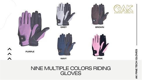 AK Unisex Fine Tech Micro Suede Riding & Multifunctional Horse Riding Gloves Equestrian Gloves AKRS-8484 in Saudi Arabia