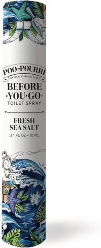 مجموعة هدايا Poo-Pourri، Go Toilet Spray، Master Crapsman، Royal Flush، ملح البحر المنعش 10 مل، أصفر in Kuwait