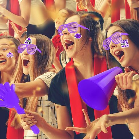 70 قطعة من صانعات الضوضاء تتضمن أعواد الرعد التشجيعية، مصفق اليد، التشجيع بوم بوم، قلادة مكبر الصوت، وشم مؤقت للإصبع من الفوم (أرجواني) in Kuwait